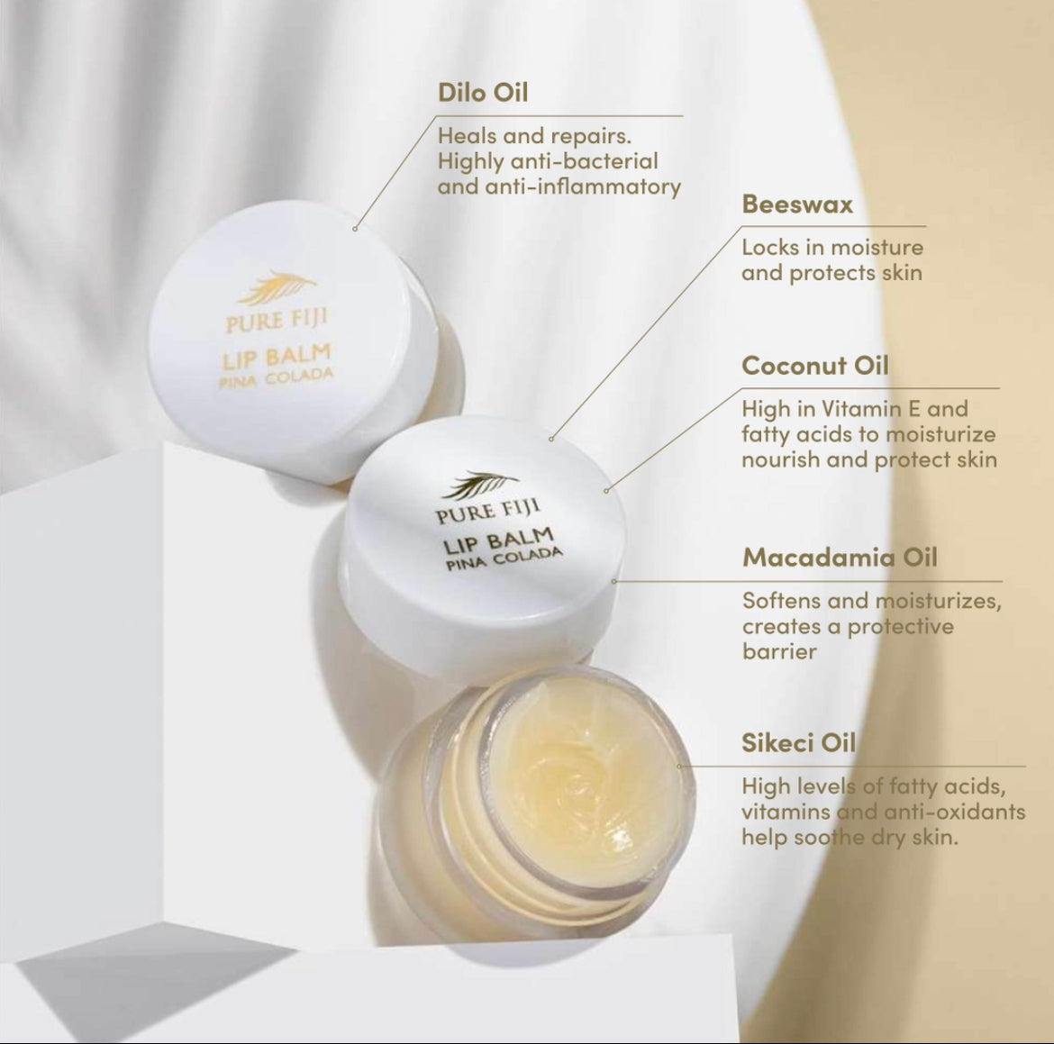 Pure Fiji Nourishing Lip Balm - Pina Colada